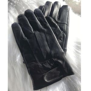 💕2 for 10$💕Black Fleece lined PU leather gloves